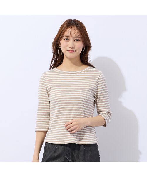 Liliane Burty ECLAT（Sサイズ） / リリアンビューティ エクラ カットソー | 【洗える】コットンリブボーダーTシャツ | 詳細2