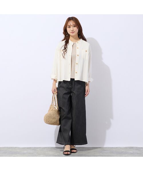 Liliane Burty ECLAT（Sサイズ） / リリアンビューティ エクラ カットソー | 【洗える】コットンリブボーダーTシャツ | 詳細3