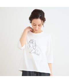 Liliane Burty ECLAT（Sサイズ） / リリアンビューティ エクラ カットソー | 【洗える】ドッグプリントTシャツ