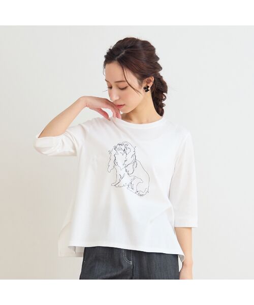 Liliane Burty ECLAT（Sサイズ） / リリアンビューティ エクラ カットソー | 【洗える】ドッグプリントTシャツ | 詳細1