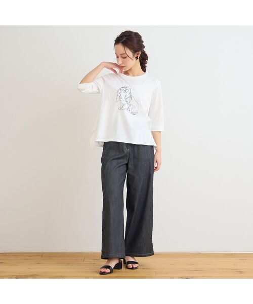 Liliane Burty ECLAT（Sサイズ） / リリアンビューティ エクラ カットソー | 【洗える】ドッグプリントTシャツ | 詳細4