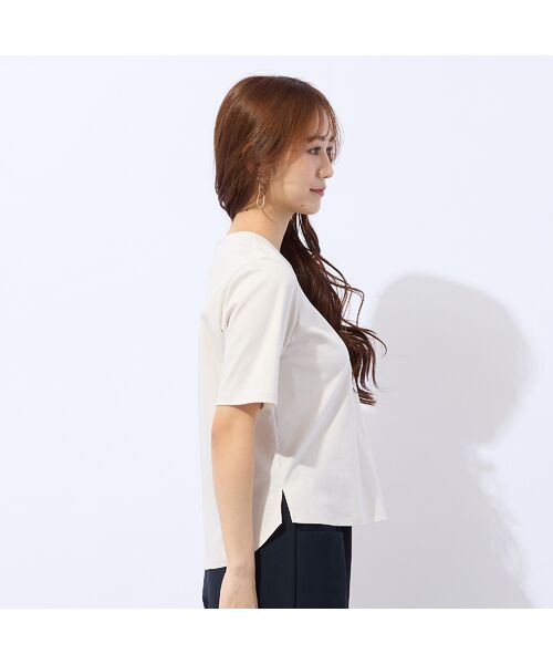 Liliane Burty ECLAT（Sサイズ） / リリアンビューティ エクラ カットソー | 【洗える】接触冷感衿ステッチTシャツ | 詳細2