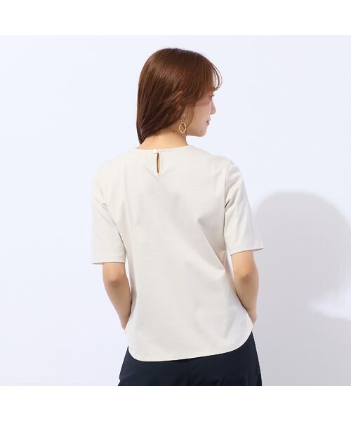 Liliane Burty ECLAT（Sサイズ） / リリアンビューティ エクラ カットソー | 【洗える】接触冷感衿ステッチTシャツ | 詳細3