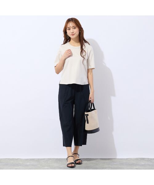 Liliane Burty ECLAT（Sサイズ） / リリアンビューティ エクラ カットソー | 【洗える】接触冷感衿ステッチTシャツ | 詳細4