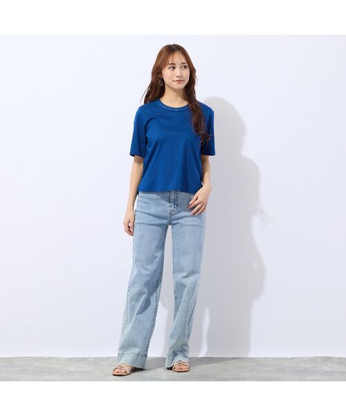 Liliane Burty ECLAT（Sサイズ） / リリアンビューティ エクラ カットソー | 【洗える】接触冷感衿ステッチTシャツ | 詳細6