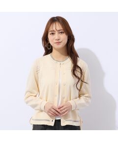 Liliane Burty ECLAT（Sサイズ） / リリアンビューティ エクラ カーディガン・ボレロ | 【洗える】パンチングカーディガン