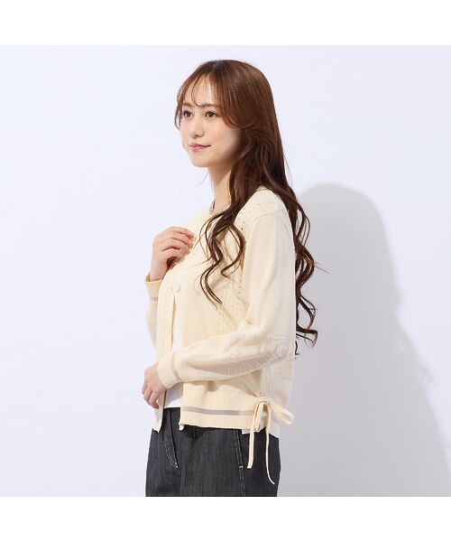 Liliane Burty ECLAT（Sサイズ） / リリアンビューティ エクラ カーディガン・ボレロ | 【洗える】パンチングカーディガン | 詳細2