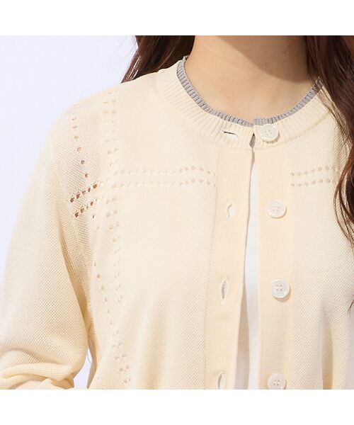 Liliane Burty ECLAT（Sサイズ） / リリアンビューティ エクラ カーディガン・ボレロ | 【洗える】パンチングカーディガン | 詳細4