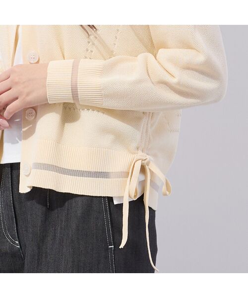 Liliane Burty ECLAT（Sサイズ） / リリアンビューティ エクラ カーディガン・ボレロ | 【洗える】パンチングカーディガン | 詳細5