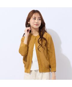 Liliane Burty ECLAT（Sサイズ） / リリアンビューティ エクラ カーディガン・ボレロ | 【洗える】透かし編みニットカーディガン