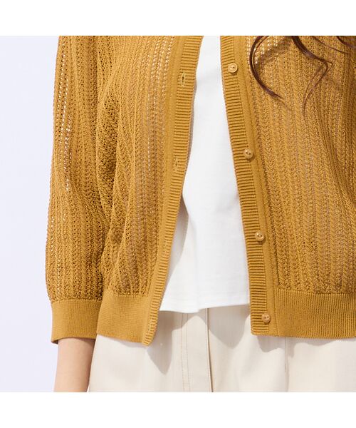 Liliane Burty ECLAT（Sサイズ） / リリアンビューティ エクラ カーディガン・ボレロ | 【洗える】透かし編みニットカーディガン | 詳細13