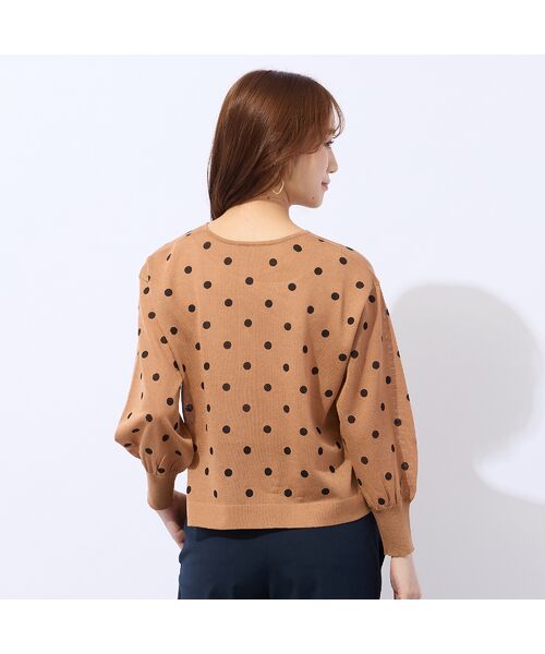 Liliane Burty ECLAT（Sサイズ） / リリアンビューティ エクラ カーディガン・ボレロ | 【洗える】ドットプリントカーディガン | 詳細8