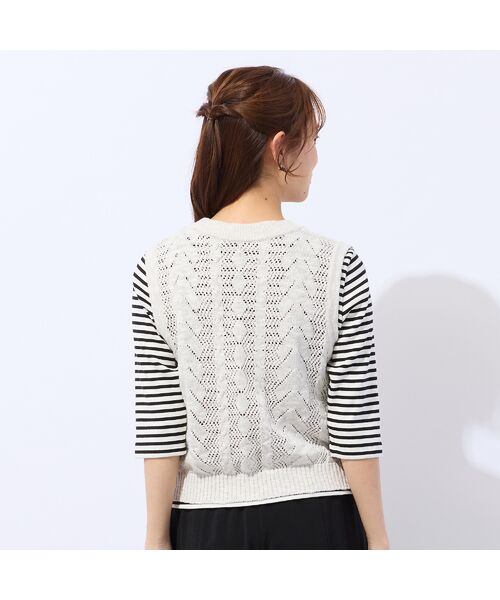 Liliane Burty ECLAT（Sサイズ） / リリアンビューティ エクラ ベスト | 前開きＶネックニットベスト | 詳細5