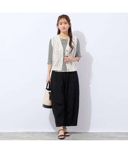 Liliane Burty ECLAT（Sサイズ） / リリアンビューティ エクラ ベスト | 前開きＶネックニットベスト | 詳細6