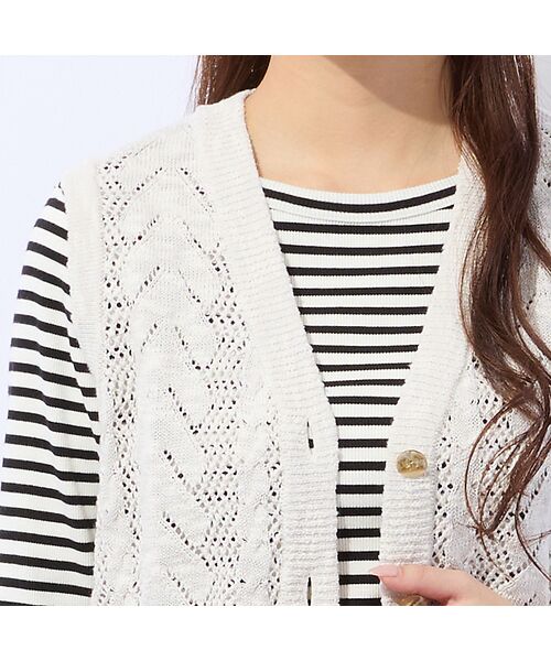 Liliane Burty ECLAT（Sサイズ） / リリアンビューティ エクラ ベスト | 前開きＶネックニットベスト | 詳細7