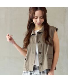 Liliane Burty ECLAT（Sサイズ） / リリアンビューティ エクラ ベスト | 【洗える】ナイロンストライプベスト