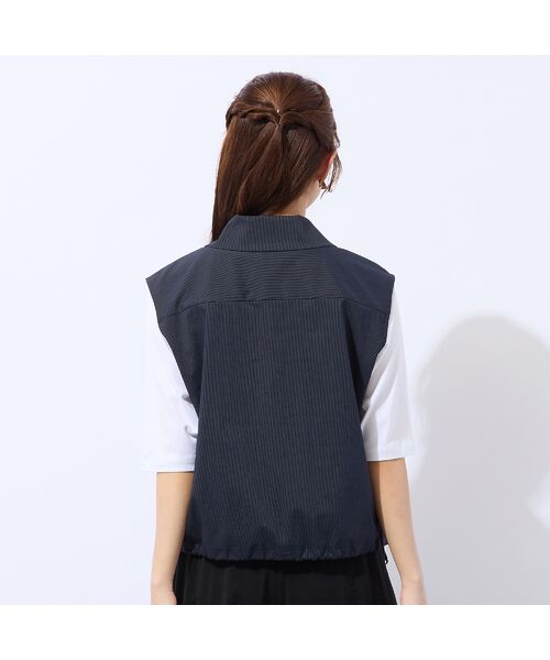 Liliane Burty ECLAT（Sサイズ） / リリアンビューティ エクラ ベスト | 【洗える】ナイロンストライプベスト | 詳細4