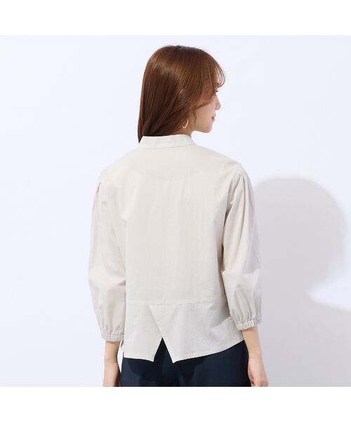 Liliane Burty ECLAT（Sサイズ） / リリアンビューティ エクラ シャツ・ブラウス | 【洗える】ローンワッシャー×刺繍ブラウス | 詳細2