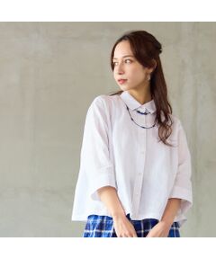 Liliane Burty ECLAT（Sサイズ） / リリアンビューティ エクラ シャツ・ブラウス | 【洗える】リネン100％ブラウス