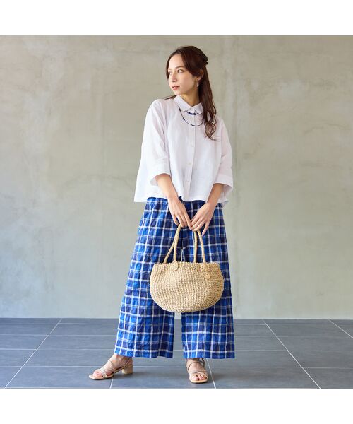 Liliane Burty ECLAT（Sサイズ） / リリアンビューティ エクラ シャツ・ブラウス | 【洗える】リネン100％ブラウス | 詳細4