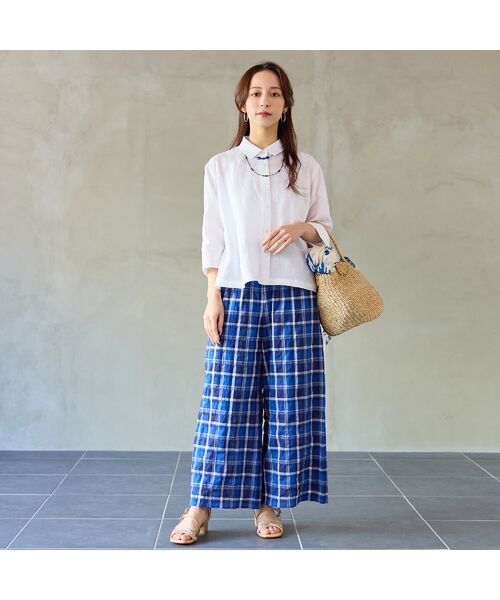 Liliane Burty ECLAT（Sサイズ） / リリアンビューティ エクラ シャツ・ブラウス | 【洗える】リネン100％ブラウス | 詳細5