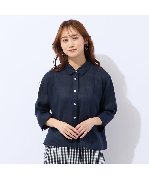 Liliane Burty ECLAT（Sサイズ） / リリアンビューティ エクラ シャツ・ブラウス | 【洗える】リネン100％ブラウス | 詳細7