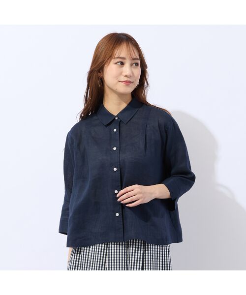 Liliane Burty ECLAT（Sサイズ） / リリアンビューティ エクラ シャツ・ブラウス | 【洗える】リネン100％ブラウス | 詳細8