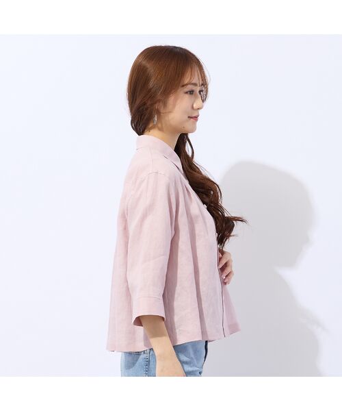 Liliane Burty ECLAT（Sサイズ） / リリアンビューティ エクラ シャツ・ブラウス | 【洗える】リネン100％ブラウス | 詳細11