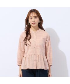 Liliane Burty ECLAT（Sサイズ） / リリアンビューティ エクラ シャツ・ブラウス | 【洗える】播州織カラミレースブラウス