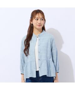 Liliane Burty ECLAT（Sサイズ） / リリアンビューティ エクラ シャツ・ブラウス | 【洗える】播州織カラミレースブラウス