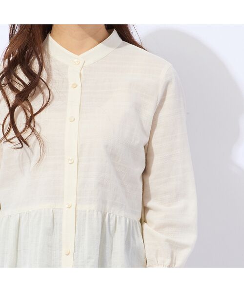 Liliane Burty ECLAT（Sサイズ） / リリアンビューティ エクラ シャツ・ブラウス | 【洗える】播州織カラミレースブラウス | 詳細2