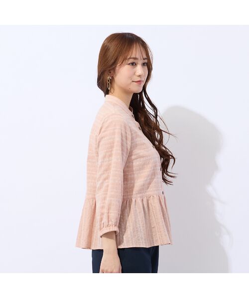 Liliane Burty ECLAT（Sサイズ） / リリアンビューティ エクラ シャツ・ブラウス | 【洗える】播州織カラミレースブラウス | 詳細3