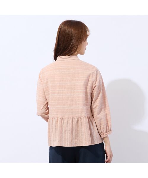 Liliane Burty ECLAT（Sサイズ） / リリアンビューティ エクラ シャツ・ブラウス | 【洗える】播州織カラミレースブラウス | 詳細4