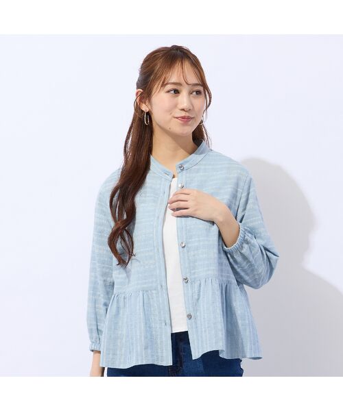 Liliane Burty ECLAT（Sサイズ） / リリアンビューティ エクラ シャツ・ブラウス | 【洗える】播州織カラミレースブラウス | 詳細7