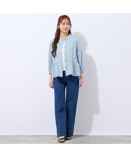 Liliane Burty ECLAT（Sサイズ） / リリアンビューティ エクラ シャツ・ブラウス | 【洗える】播州織カラミレースブラウス | 詳細8