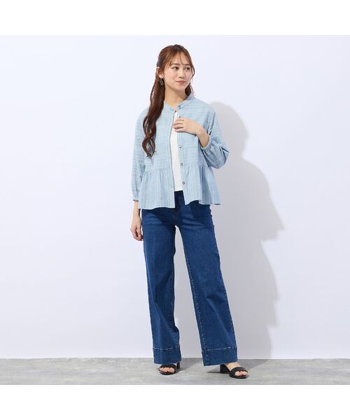 Liliane Burty ECLAT（Sサイズ） / リリアンビューティ エクラ シャツ・ブラウス | 【洗える】播州織カラミレースブラウス | 詳細9