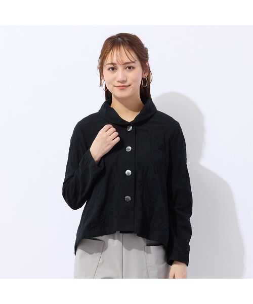 Liliane Burty ECLAT（Sサイズ） / リリアンビューティ エクラ カーディガン・ボレロ | 【洗える・アンサンブル対応】綿ジャカードカーディガン | 詳細6