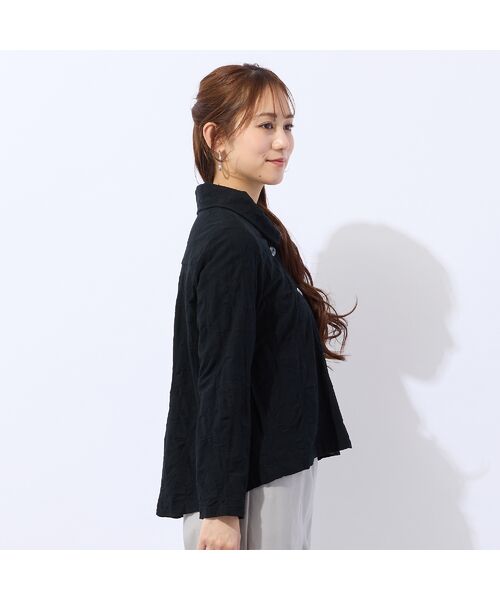 Liliane Burty ECLAT（Sサイズ） / リリアンビューティ エクラ カーディガン・ボレロ | 【洗える・アンサンブル対応】綿ジャカードカーディガン | 詳細7