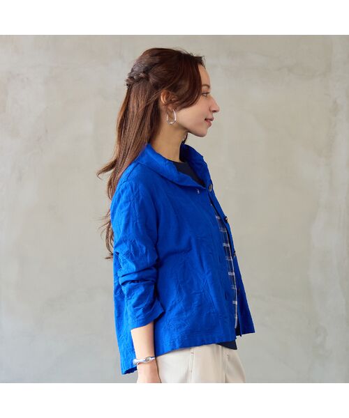 Liliane Burty ECLAT（Sサイズ） / リリアンビューティ エクラ カーディガン・ボレロ | 【洗える・アンサンブル対応】綿ジャカードカーディガン | 詳細11