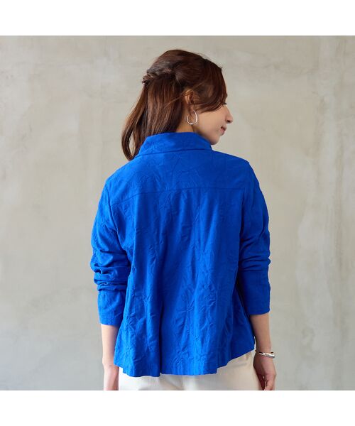 Liliane Burty ECLAT（Sサイズ） / リリアンビューティ エクラ カーディガン・ボレロ | 【洗える・アンサンブル対応】綿ジャカードカーディガン | 詳細12