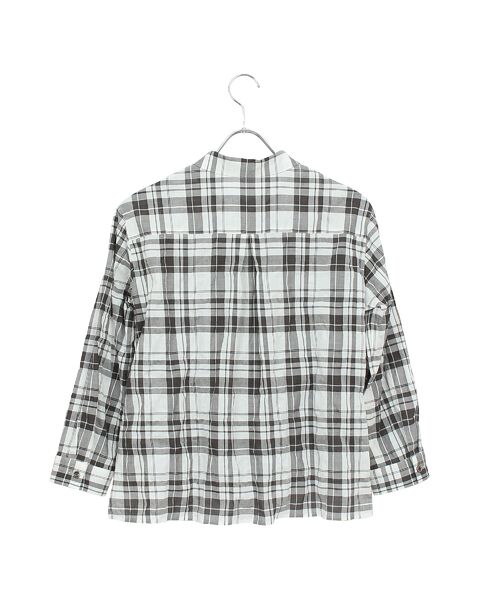 Liliane Burty ECLAT（Sサイズ） / リリアンビューティ エクラ シャツ・ブラウス | 【洗える】コットン先染めチェックブラウス | 詳細4