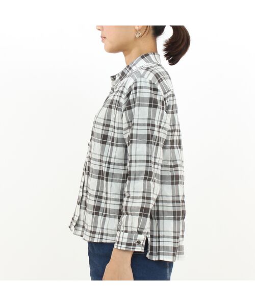 Liliane Burty ECLAT（Sサイズ） / リリアンビューティ エクラ シャツ・ブラウス | 【洗える】コットン先染めチェックブラウス | 詳細6
