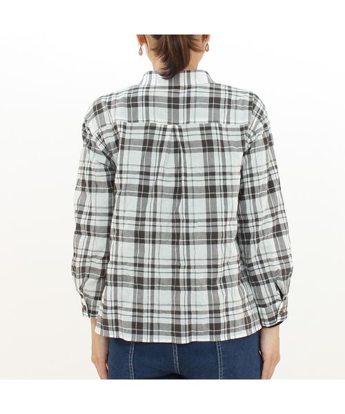 Liliane Burty ECLAT（Sサイズ） / リリアンビューティ エクラ シャツ・ブラウス | 【洗える】コットン先染めチェックブラウス | 詳細7