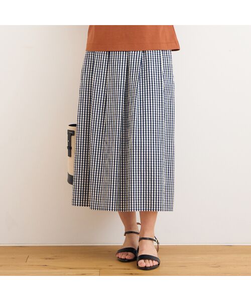 Liliane Burty ECLAT（Sサイズ） / リリアンビューティ エクラ ミニ・ひざ丈スカート | 【洗える】ギンガムチェックオールゴムスカート | 詳細6