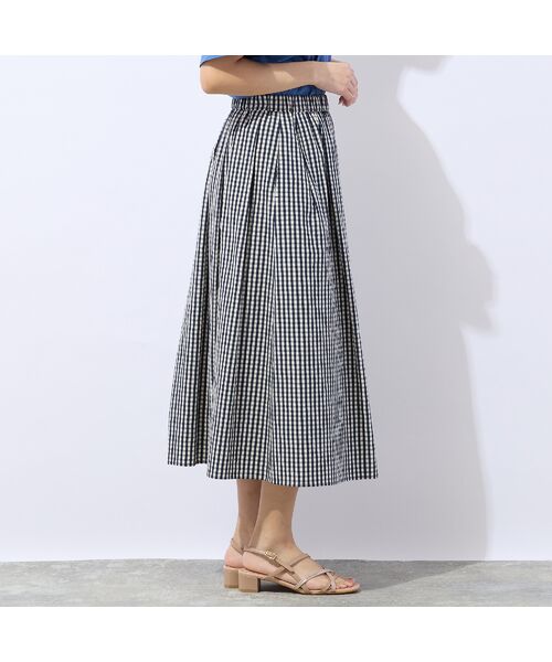 Liliane Burty ECLAT（Sサイズ） / リリアンビューティ エクラ ミニ・ひざ丈スカート | 【洗える】ギンガムチェックオールゴムスカート | 詳細11