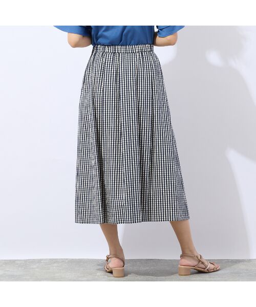 Liliane Burty ECLAT（Sサイズ） / リリアンビューティ エクラ ミニ・ひざ丈スカート | 【洗える】ギンガムチェックオールゴムスカート | 詳細12