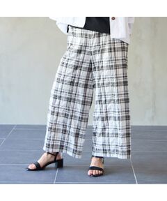 Liliane Burty ECLAT（Sサイズ） / リリアンビューティ エクラ その他パンツ | 【洗える】コットン先染めチェックパンツ