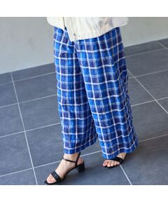 Liliane Burty ECLAT（Sサイズ） / リリアンビューティ エクラ その他パンツ | 【洗える】コットン先染めチェックパンツ