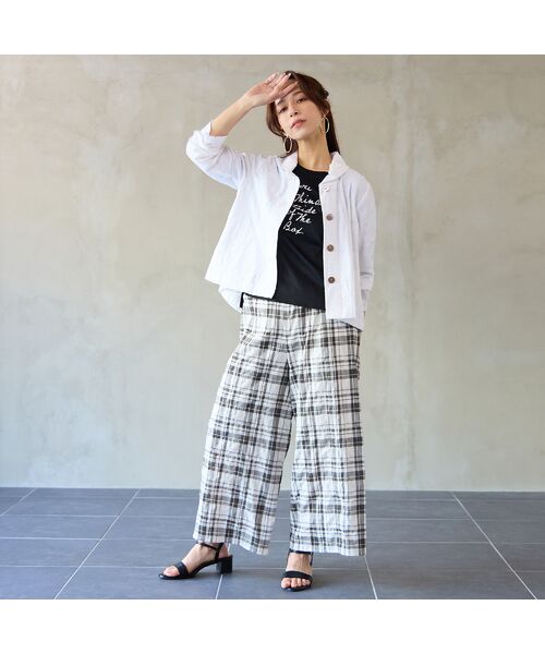 Liliane Burty ECLAT（Sサイズ） / リリアンビューティ エクラ その他パンツ | 【洗える】コットン先染めチェックパンツ | 詳細1