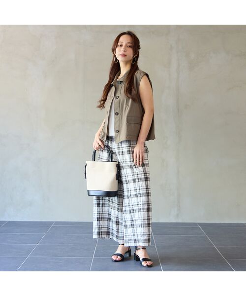 Liliane Burty ECLAT（Sサイズ） / リリアンビューティ エクラ その他パンツ | 【洗える】コットン先染めチェックパンツ | 詳細4